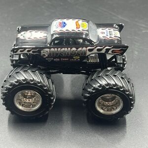 1957 Chevy 1:64 Avenger Hot Wheels Monster‎ Truck Black W/White Flames